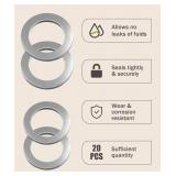 Lot of 3 -20pcs Oil Drain Plug Gasket Washer Crush Seal,Car Accessories Car Sealing Gaskets Replacement,Transmission Fluid and Rear Differential Oil Drain Plug Washer for PN 94109-2000 90471-PX4-000