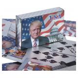 SW Donald Trump Playing Cards - Silver Plated Playing Cards Silver Plated Deck of Waterproof Poker Cards for Game for Table Games Good Gift for Friends, Men, Boyfriends