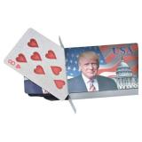 SW Donald Trump Playing Cards - Silver Plated Playing Cards Silver Plated Deck of Waterproof Poker Cards for Game for Table Games Good Gift for Friends, Men, Boyfriends
