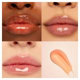 Lip Glowy Balm Strawberry: Lip Gloss Hydrate and Nourish with Natural Strawberry Extracts& Hyaluronic Acid Complex for Softening and Plumping Finish, Travel Size for Men and Women