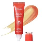 Lip Glowy Balm Strawberry: Lip Gloss Hydrate and Nourish with Natural Strawberry Extracts& Hyaluronic Acid Complex for Softening and Plumping Finish, Travel Size for Men and Women