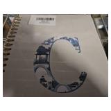 Blue Cute Initial Notebook Journal Diary Libretas Escolares C, Cute Preppy Aesthetic Personalized Notebook Gifts for Teen Girls Women Kids,Preppy Blue Aesthetic School Supplies for Girls 5.5x8.3