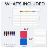XKDOUS 3 Pcs Magnetic Chore Chart for Kids, Dry Erase Chore Chart for Teenager, 2 Pcs Large and 1 Pcs Small Chore Board, Includes 6 Extra Fine Point Markers and 2 Whiteboard Erasers