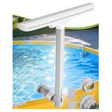 Pool Fountain-Integrated Spray Water Fountains for Above Ground and Inground Pools, 2-in-1 Adjustable Waterfall Pool Sprinkler Fountain, High-Pressure Swimming Pool Spray Fountains for Cooling, Grey