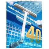 Pool Fountain-Integrated Spray Water Fountains for Above Ground and Inground Pools, 2-in-1 Adjustable Waterfall Pool Sprinkler Fountain, High-Pressure Swimming Pool Spray Fountains for Cooling, Grey