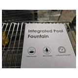 Pool Fountain-Integrated Spray Water Fountains for Above Ground and Inground Pools, 2-in-1 Adjustable Waterfall Pool Sprinkler Fountain, High-Pressure Swimming Pool Spray Fountains for Cooling, Grey