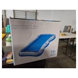 Inflatable Tanning Pool Lounger Float - Jasonwell 4 in 1 Sun Tan Tub Sunbathing Pool Lounge Raft Floatie Toys Water Filled Tanning Bed Mat Pad for Adult Blow Up Kiddie Pool Kids Ball Pit Pool (L)