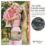 4 Nature Small Diaper Clutch Bag with Wipe Holder, Baby Diaper Bag Purse - Crossbody Diaper Bags For Women, Water Resistant Diaper Organizer Dispenser Pouches, Adjustable Cross Body Straps (Woodland)