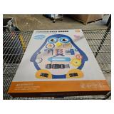 Toddler Busy Board, Large Montessori Busy Board for Toddlers, Sensory Board, Baby Busy Board for Toddlers, Wooden Activity Boards (Penguin)