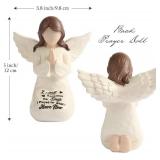 Praying Angel Figurine, Christian Gifts for Women, Baptism & First Communion Gifts for Girls, Prayer of Peace, 5" Angel Gift to Encourage Hope, Healing, and Tranquility (Beige)