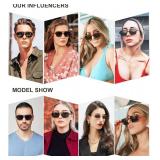 SOJOS Vintage Polarized Aviator Sunglasses for Women Men 70s Retro Flat Narrow Rectangular Womens Glasses SJ2186