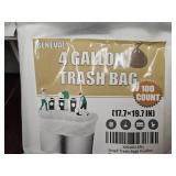Small Trash Bags 4 Gallon - 100 Count 4 Gallon Trash Bag, Small Garbage Bags for Office Bedroom Bathroom Trash Bags, White 4 Gal Small Trash Can Liners