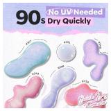 modelones Nail Polish Set, 6 Colors Chrome Pearl Shimmer Pink Purple White Aurora Iridescent Green Quick Dry Nail Polish Kit Gifts for Women 2025 Salon DIY Manicure Kit