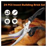 CLEECOO Poultry Shears, Heavy duty Kitchen Scissors for Food, Poultry Scissors for Meat with Anti-Slip Handle & Safety Lock