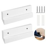 2 Pack Wooden Trash Foot Pull for Cabinet Drawer Hands Free Garbage Drawer Foot Pull Handle Pine Wood Touchless Opener for Full Overlay Cabinet Door Trash Bin(White)