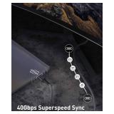 Maxonar 2 Pack 3.3FT Thunderbolt 4 Cable, 40Gbps Sync, 240W Charging, 8K/5K Display, All-in-One Cable Replaces Multiple Cables for MacBook, SSD, Docking