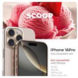 Miak Scoop for iPhone 16 Pro Case, Lightweight, Protective, Compatible with MagSafe for iPhone 16 Pro 6.3 , Strawberry
