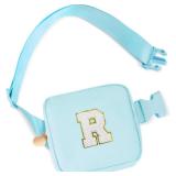Mini Belt Bag Fanny Pack Small Crossbody Bags with Initials Cute Stuff Birthday Gifts for Teenager Girls Trendy Stuff for Teens - R,Blue Bag