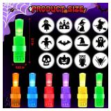 Halloween Party Favors for Kids,36 PCS Halloween Finger Lights Toy for Kids, Halloween Glow in the Dark toys bulk for Goodie Bag Stuffers, Trick or Treat Non Candy Treats Classroom Prizes Gifts