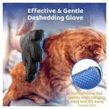 Pet Grooming Glove for Simple Easy Mess-Free Grooming, Grooming Mitt For Dogs, Cats, Rabbits, Horses, Long/Short/Curly/Straight Hair, Pet Hair Gloves For Pet Hair Removal, Easy Clean up(2)