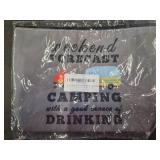 Sazuwu Happy Camper Gifts for Women Graduation Retirement Makeup Bag Cosmetic Organizers Travel Pouch Camper Lover Vacation Christmas Birthday Present Camping Essentials for Adults(Grey)