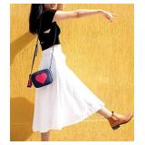 Lightweight Small Crossbody Purse Bag Leather with Tassel for Girls Women with Adjustable Straps Design in Italy