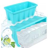 Ice Block Mold for Ice Bath - Extra Large Ice Block Mold,2-Pack Ice Bath Ice Mold, 10lb Ice Block,Ice Maker for Cold Plunge or Coolers, Reusable Steel Reinforced Silicone Molds, Cold Plunge Ice Mold