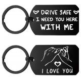Drive Safe Keychain Gift for Him Husband Boyfriend from Wife Girlfriend Birthday Valentine s Day I Love you Gifts