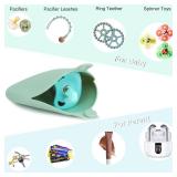 Seposeve Silicone Pacifier Holder Case, Ultra-Thin, 3 Pack Portable Pacifier Case for Diaper Bag or Stroller, Paci Holder Case, Binky Holder Case for Baby Boys & Girls, Green Blue White