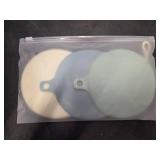 Seposeve Silicone Pacifier Holder Case, Ultra-Thin, 3 Pack Portable Pacifier Case for Diaper Bag or Stroller, Paci Holder Case, Binky Holder Case for Baby Boys & Girls, Green Blue White