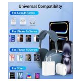 20W USB C Earbuds 4 Charging Cord, Earbud Pro 3rd/3nd/2nd Gen Charger, USB C to USB C Cable for Earbuds Pro 3(2025) , Earbuds Max, Wireless Earphones, iPhone 17 Air 16 15 Charger Cord Power Adapter
