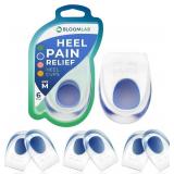 Gel Heel Pads, 6 Pack, for Achilles Tendonitis, Shoe Wedge Inserts for Plantar Fasciitis, Bone Spur, Foot Pain Relief Support, Comfort Cushion Insoles for Women/Men