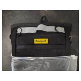 Dog Treat Pouch with Magnetic Closure 4-Cup Silicone Bag Fanny Pack Holder with Clicker 4 Ways to Wear Front Pocket Fits All Phones Ideal for Leash, Pet Walking and Training Black