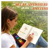 Watercolor Workbook, Water Coloring Book, Watercolor Paint Set, Beginner-Friendly WatercolorWorkbooks, with 12 Colors Watercolor Paint Set with Paint Brush, Watercolor Book for Adults(Flower B)