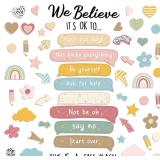 Boho Bulletin Board Set We Believe Motivational Classroom Decor Boho Positive Affirmations Cutouts for Teachers Classroom Bulletin Board School Wall Decorations