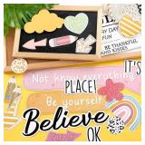 Boho Bulletin Board Set We Believe Motivational Classroom Decor Boho Positive Affirmations Cutouts for Teachers Classroom Bulletin Board School Wall Decorations