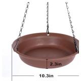 Hanging Bird Bath for Outside, VUWEZ Hanging Birdbath & Bird Feeder for Outdoors, Birds Water Wild Feeders Tray Bowl Accessories for Outdoor, Small Large Birdbaths Bowls for Garden Balcony Decoration