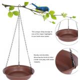 Hanging Bird Bath for Outside, VUWEZ Hanging Birdbath & Bird Feeder for Outdoors, Birds Water Wild Feeders Tray Bowl Accessories for Outdoor, Small Large Birdbaths Bowls for Garden Balcony Decoration