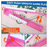 Mahjong Racks with Pushers - Set of 4 4 Colors Clear Acrylic American Mahjong Tile Racks with Built-in Rotation Pushers - Imports Mahjong Game Accessories