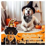 Frienda 30 Pcs Halloween Dog Bandanas Bulk Spider Web Bandanas for Dogs Black Orange Purple Triangle Kerchief Bibs Scarf Set for Pet Halloween Costume Photo Props Accessories Pet Shops, 6 Styles