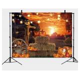 Scary Halloween Backdrop for Photography 7x5FT Halloween Eve Backdrops for Parties Gloomy Devil Pumpkin Scarecrow Background Scary Nightmare Party Banner Dress Up Decorations Props
