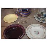 Vtg. Tea Pot, Plates & More