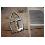 Vtg. Washboard and Iron Trivets