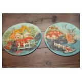 2 Vintage Chalkware Pictures
