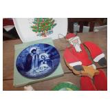 Christmas Décor Plate, NIP Coasters & More