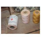 Vintage Wood Sewing Box, Buttons & More