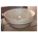 Vtg. Crock Bowl and Metal Cake Taker