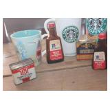 Vtg. Spice Tins, Starbucks Coffee Cups & More