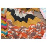 3 Various Sized Vintage Afghans