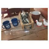 IOB Vtg. Food Grinder, Rolling Pin & More